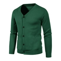Handshe Men's Stylish Solid - Color Pocket Button Knit Cardigan Sweater Jacket
