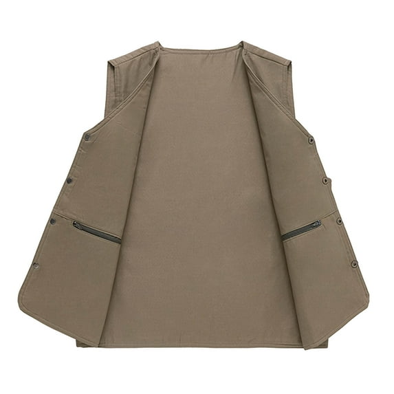 Handshe Men's Stylish Solid - Color Sleeveless V - Neck Waistcoat for Summer Casual Wear