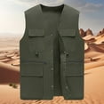 thumbnail image 1 of Handshe Men's Stylish Solid - Color Sleeveless V - Neck Waistcoat for Summer Casual Wear, 1 of 9