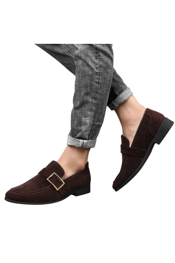 Men's Suede Casual Driving Loafers – Slip-On Comfort with Soft Material & Flexible Sole for Daily Wear & Outdoor Footwear,Plus Size