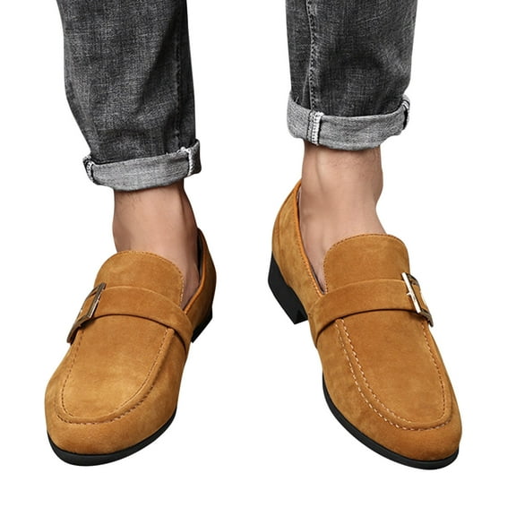 Handshe Men's Suede Casual Driving Loafers – Slip-On Comfort with Soft Material & Flexible Sole for Daily Wear & Outdoor Footwear,Plus Size