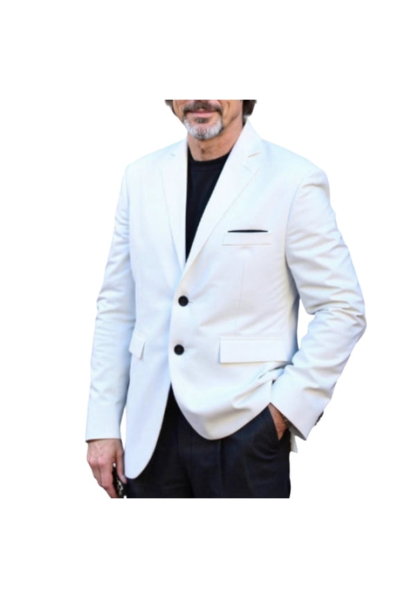 Men's Suit Jacket, Fashion Solid Color Lightweight Button Front Lapel Collar with Pockets formal Business Attire for Business and Wedding