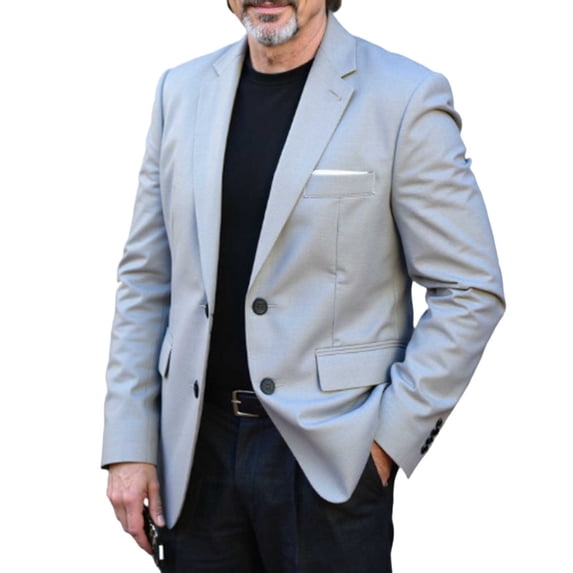 Handshe Men's Suit Jacket, Fashion Solid Color Lightweight Button Front Lapel Collar with Pockets formal Business Attire for Business and Wedding