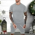 thumbnail image 1 of Handshe Men's Summer Casual Round - Neck Short - Sleeved Two - Piece Set, 1 of 8