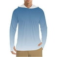 thumbnail image 1 of Handshe Men's Summer Lightweight Breathable Skin Protection Hooded Jacket, UPF 50+ Sun Protective UV Proof Long Sleeve Outerwear for Hiking Travel Outdoor Activities,Plus Size, 1 of 7