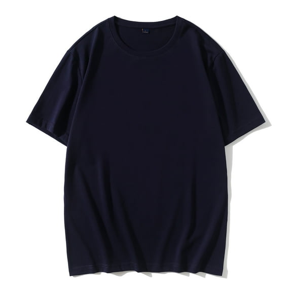 Handshe Men's Summer Round - Neck Mercerized Cotton Short - Sleeve T - shirt