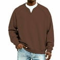 thumbnail image 1 of Handshe Men's Sweatshirt, Long Sleeve V-Neck Raglan Sleeve Solid Color Waffle Knit Breathable Cotton for Casual Fashion and Daily Wear, 1 of 6