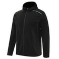 thumbnail image 1 of Handshe Men's Windproof Waterproof Hooded Jacket, Solid Color and Color Block with Zipper Pockets, Slim Fit for Running, Fitness Training, Outdoor Sports and Daily Casual, 1 of 5