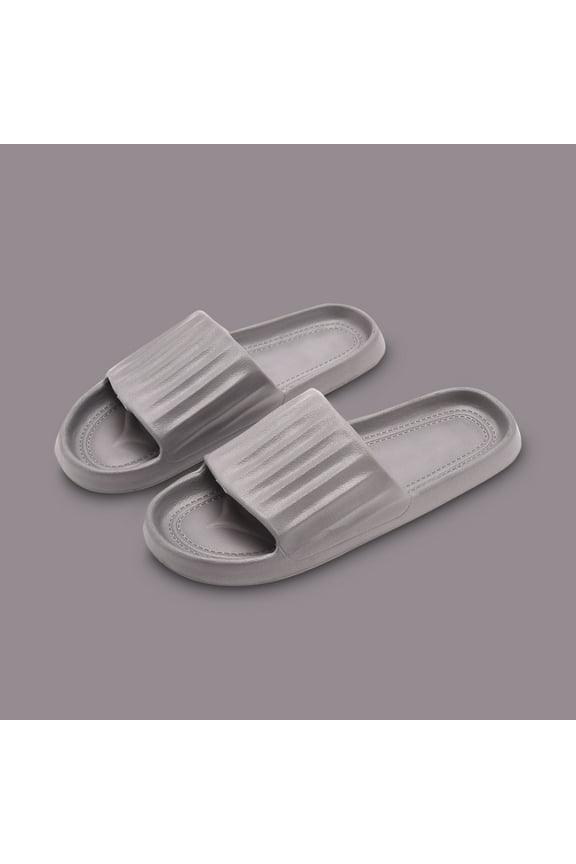 Non-Slip Bath Slides for Men and Women – Summer Soft Cushion Slippers with Soft Footbed for Indoor & Outdoor House Shoes,Plus Size