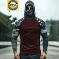 thumbnail image 1 of Handshe Summer Print Hooded Windbreaker, Lightweight Breathable UPF 50+ Sun Protection Jacket with Built-in Face Mask, Outdoor Hiking Running Cycling Apparel,Plus Size, 1 of 3