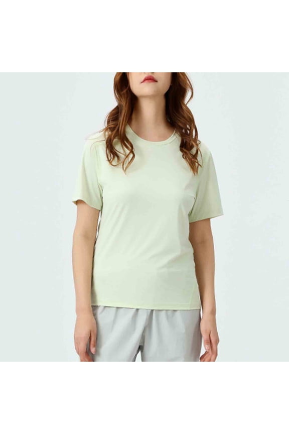 Unisex Quick-Dry T-Shirt, Solid Color Cooling Stretch Skin-Friendly for Outdoor Casual Fitness Training and Daily Wear