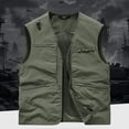 thumbnail image 1 of Handshe Vest for Man, Casual Solid Color with Multiple Pockets, V-Neck Sleeveless Lightweight Outdoor for Daily Wear and Outdoor Activities, 1 of 6