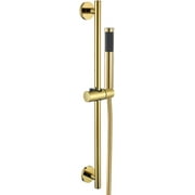 Handshower with Slide Bar Kit, Universal Brass Handheld Showerheads Set High Pressure Shower Head with Handheld and 1.5M Stainless Steel Shower Hose,Rose Gold
