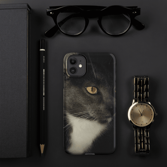 Handsome Cat Snap case for iPhone® (Matte, iPhone 11)