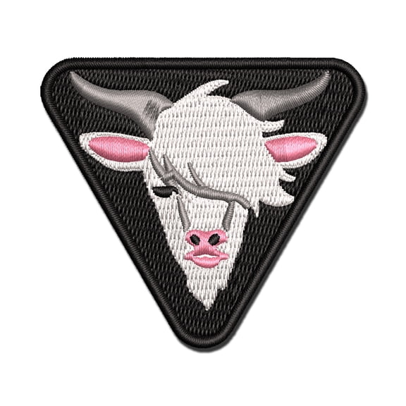Handsome Goat Emo Goth Applique Multi-Color Embroidered Iron-On Patch - 3.5 Inch Large