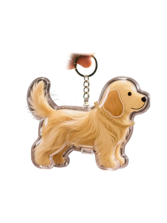 Handsome Golden Retriever Keychain, Pet Hair Collector Pendant for Dog Lovers