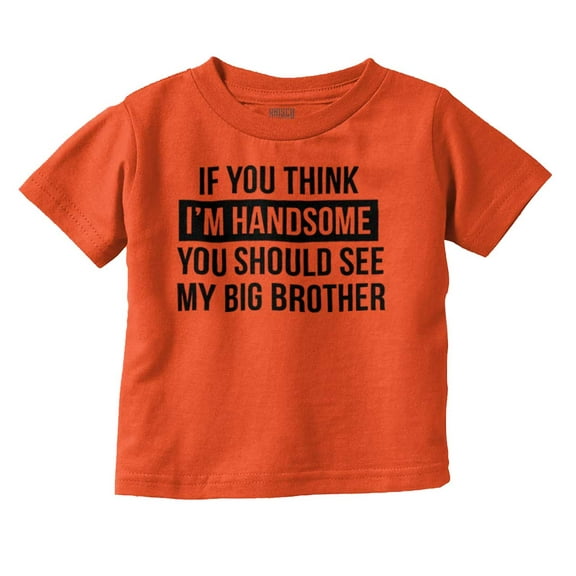 Handsome Little Brother Funny Youth T Shirt Tee Boys Infant Toddler Brisco Brands 12M