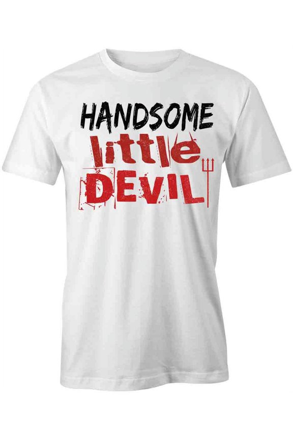Handsome Little Devil T-Shirt | Cool Halloween White Tee Gift