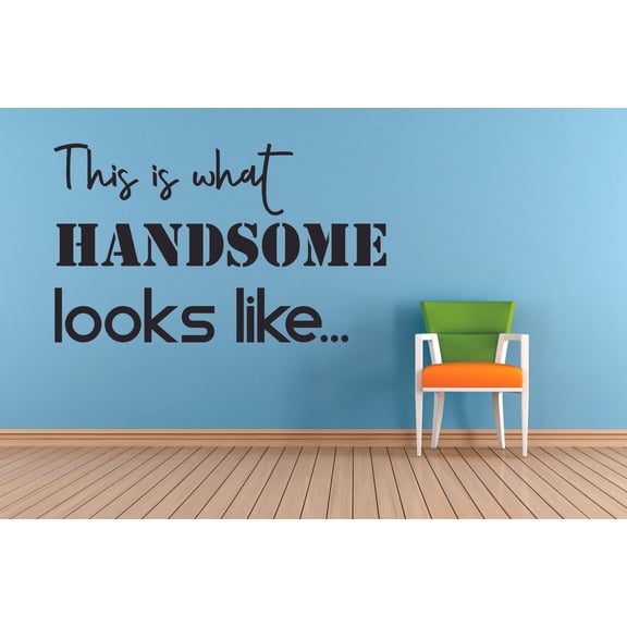 What Handsome Looks Like Kristoff Quote Frozen Cartoon Wall Sticker Art Decal for Girls Boys Kids Room Bedroom Nursery Kindergarten House Fun Home Decor Wall Art Vinyl Decoration Size (12x17 inch)