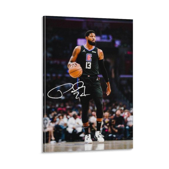 Handsome Paul George signed Wall Art Picture Painting Canvas Artworks Bedroom Living Room Decor