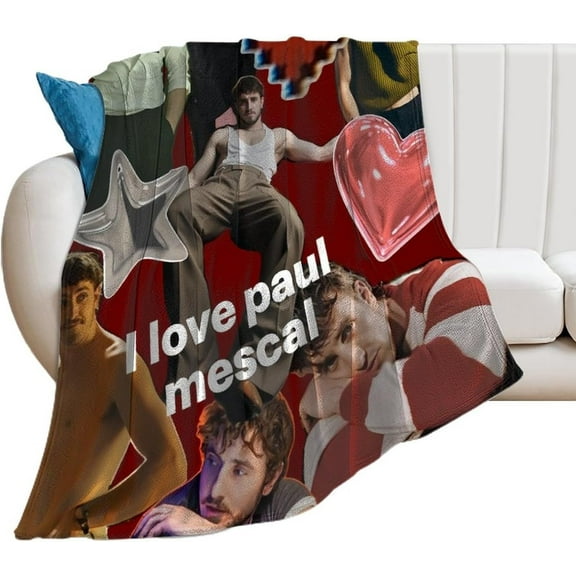 Handsome Paul Mescal Blanket Super Soft Throw Blanket Silky Flannel Lightweight for Sofa, Bed Blanket All Season Use 30"*40"(76 * 100cm)