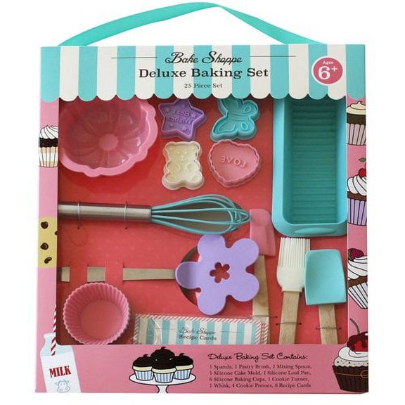 Handstand Kitchen Bake Shoppe 25-piece Deluxe Real Baking Set with Recipes for Kids
