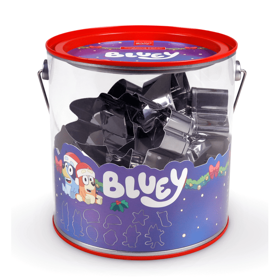 Handstand Kitchen Bluey 10-Piece Holiday Cookie Cutter Set with Bluey, Bingo, Bandit and Chilli Cookie Cutters