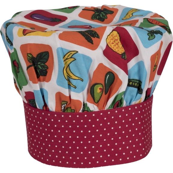 Handstand Kitchen Child's 100% Cotton Adjustable Band Chef's Hat - Farmer's Market