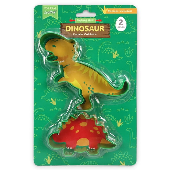 Handstand Kitchen Dinosaur Buddies 2-piece T-Rex and Stegasaurus Cookie Cutter Set