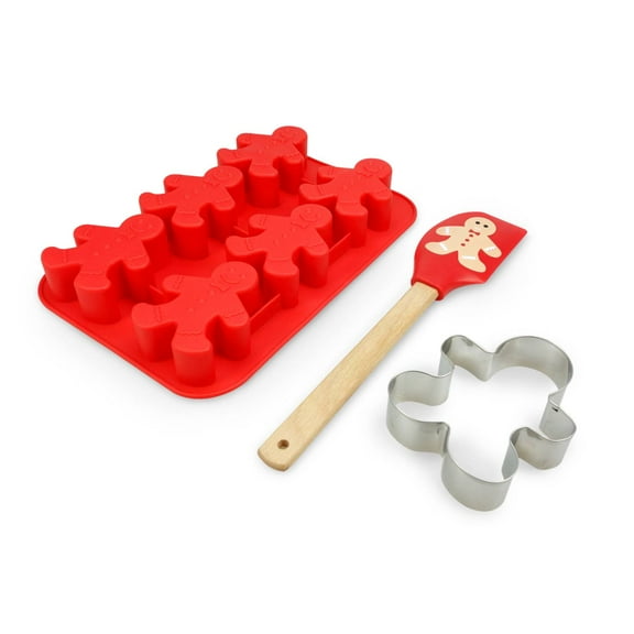 6007723 BAKE SET GIGRBRD MAN 3PC Handstand Kitchen Bake Set Multicolored 3 pc (Pack of 1)