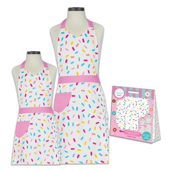 Handstand Kitchen Mother and Daughter 100% Cotton Pretty Print Apron Set - Sprinkles