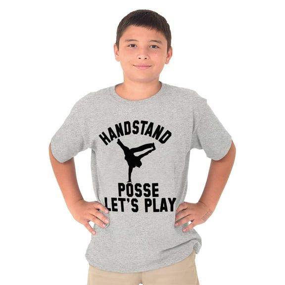 Handstand Posse Lets Play Gymnastics Boys Kids T Shirt Tees Tops Teen Brisco Brands L