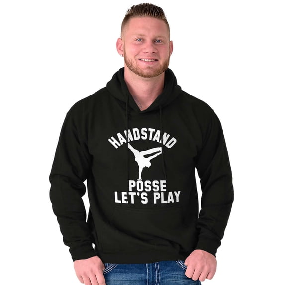 Handstand Posse Lets Play Gymnastics Hoodie Hooded Sweatshirt Men Brisco Brands S