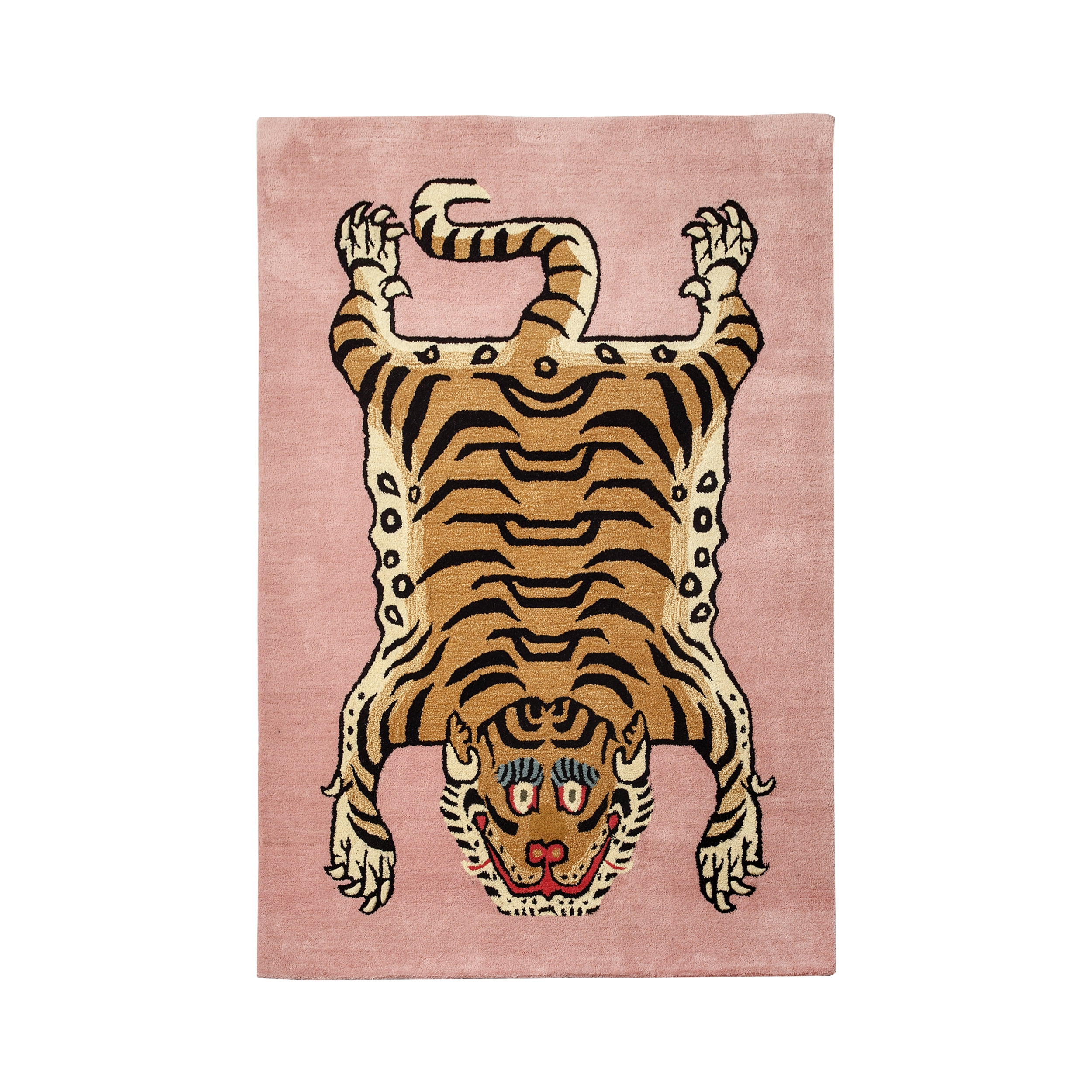THE RUGS STORE Tibetan Tiger Collection Tiger Animal Tufted Pink Tiger ...