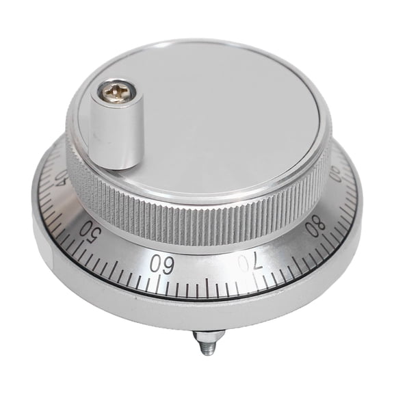 Handwheel for CNC Pulser 60mm 5V 4-Pin Manual Pulse Generator Encoder, Aluminum Alloy Rotary Encoder with 100 Stop Positions for Milling Machines(60mm 4pin)