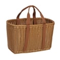 thumbnail image 1 of Handwoven Basket with Handles Shopping Basket Versatile Imitation Rattan for Family, Garden, Balcony Use Household Decoration Organizer Cloth Handle L, 1 of 8