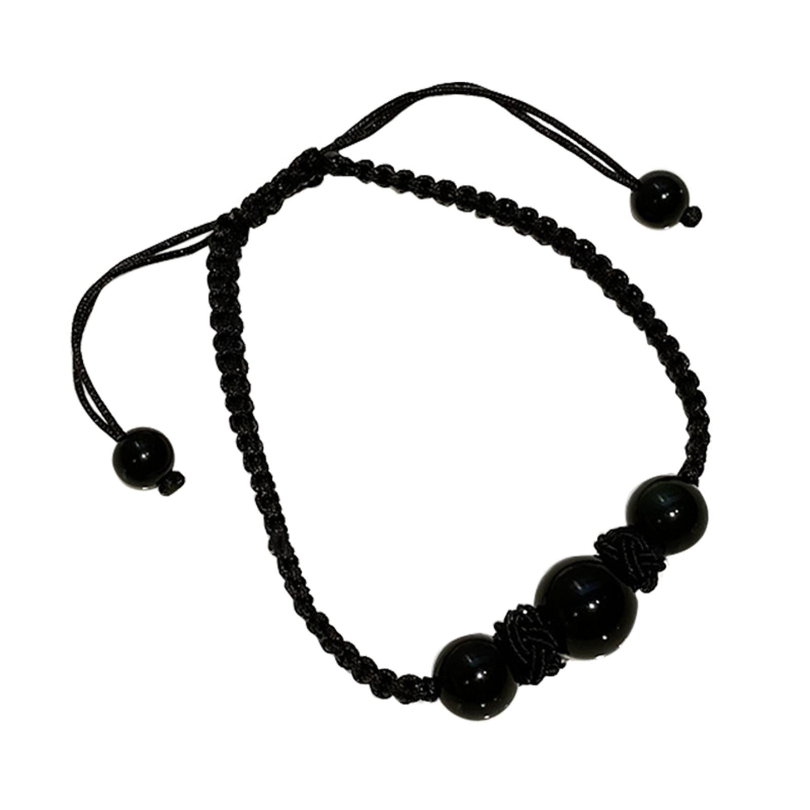 Handwoven Bracelets Red Black String Knot Bracelets Eye Adjustable