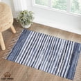 thumbnail image 1 of Handwoven Cotton Washable Reversible Rag Rug with Tassels – 24" x 36" (2' x 3'), 1 of 4