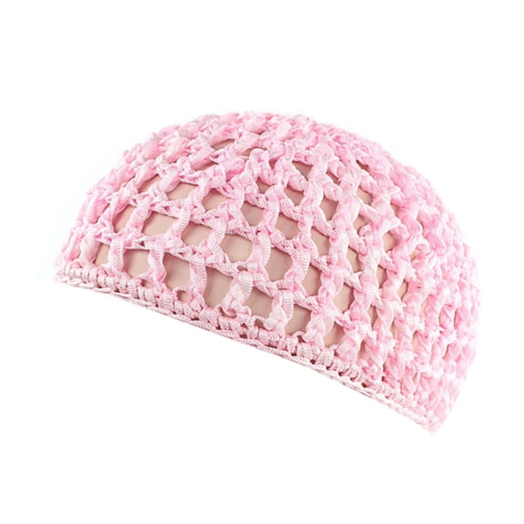 Handwoven Crochet Hair Net Hollow Hat Soft Net Knit Hat for Women Casual Headwear Wigs Accessories
