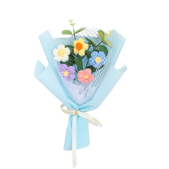 Handwoven Daisy Bouquet: Charming, Low-Maintenance Yarn Flower Decorations!