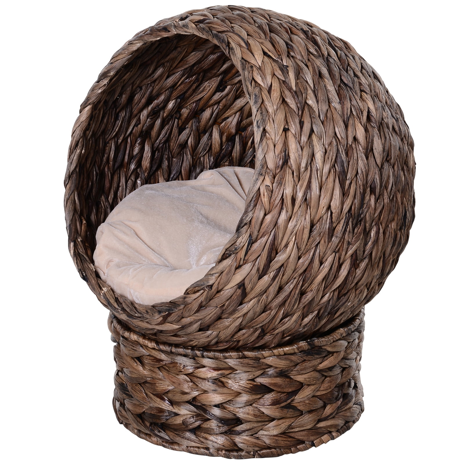 Handwoven Elevated Cat Bed with Soft Cushion & Cat Egg Chair Shape, Cat — free download
