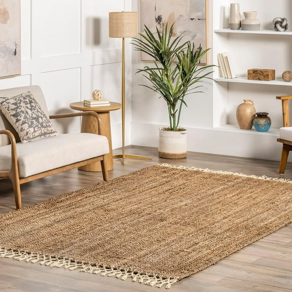 Handwoven Farmhouse Natural Loom Jute Area Rugs ,Home Décor Rugs Size 2 x 2 Square Feet ( 60 cm x 60 cm )