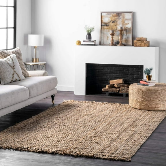 Handwoven Farmhouse Natural Loom Jute Area Rugs ,Home Décor Rugs Size 4 x 10 Feet ( 120 cm x 300 cm )
