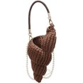 thumbnail image 1 of Handwoven Fashion Seashell Bag for Women Crochet Beach Bag Unique Boho Clutch with Pearl Strap Leather Handle 2025, 1 of 7