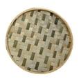 thumbnail image 1 of Handwoven Flat Wicker Round Fruit Basket Woven Food Storage Weaved Shallow Tray Bin Vegetable Organizer Holder Bowl Decorative Rack Display Kids DIY Art Drawing Board Tablet Paint 5.12 Inch(A1), 1 of 5