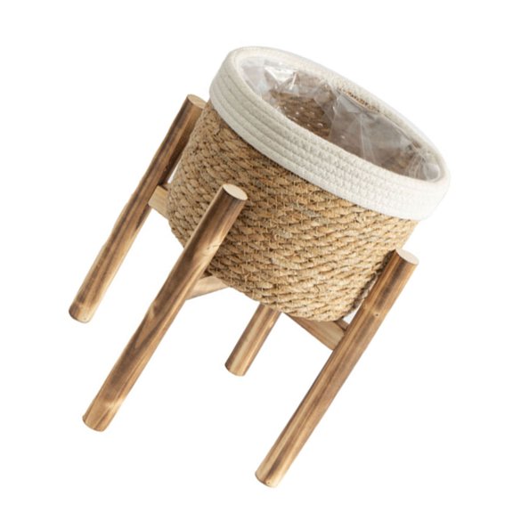 Handwoven Flowers Basket Hand Woven Storage Basket Flowers Baskets Plant Pots Bonsais Succulents Container Decorations