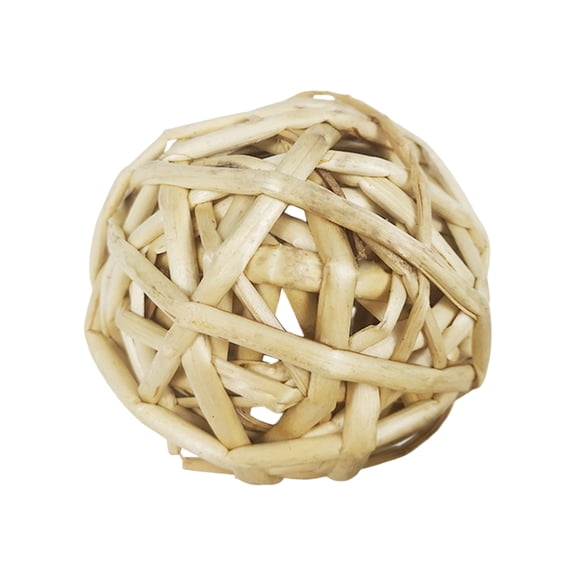 Handwoven Grass Chewing Ball - Natural Materials Safe For Pets, Supports Teeth Grinding, Eases Boredom - Rabbits Guinea Pigs Chinchillas