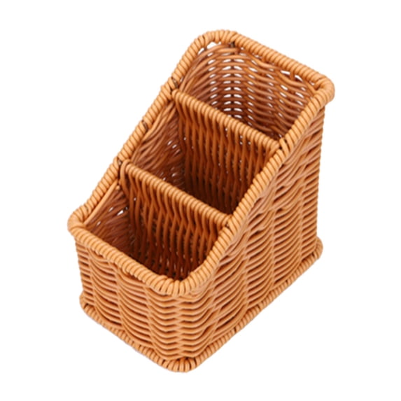 Handwoven Holder Basket, Loetky Remote Control Organizer Box, Boho Desk Organizer Office Supply Storage Rack Desk Accessories Organizer For Living Room Bedroom Countertop