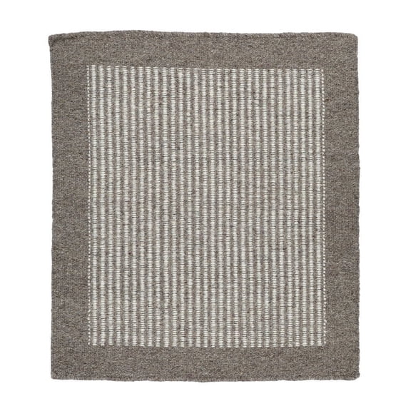 Grey Colour Stripped Pooja Aasan Jawaja Wool Pooja Aasan