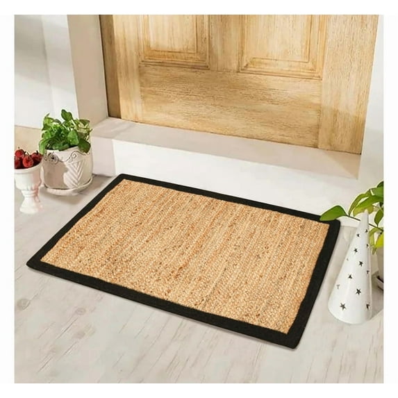 Handwoven Jute Braided Area Rug Rectangular Rustic Reversible Carpet for Living Room Bedroom_12'X18'